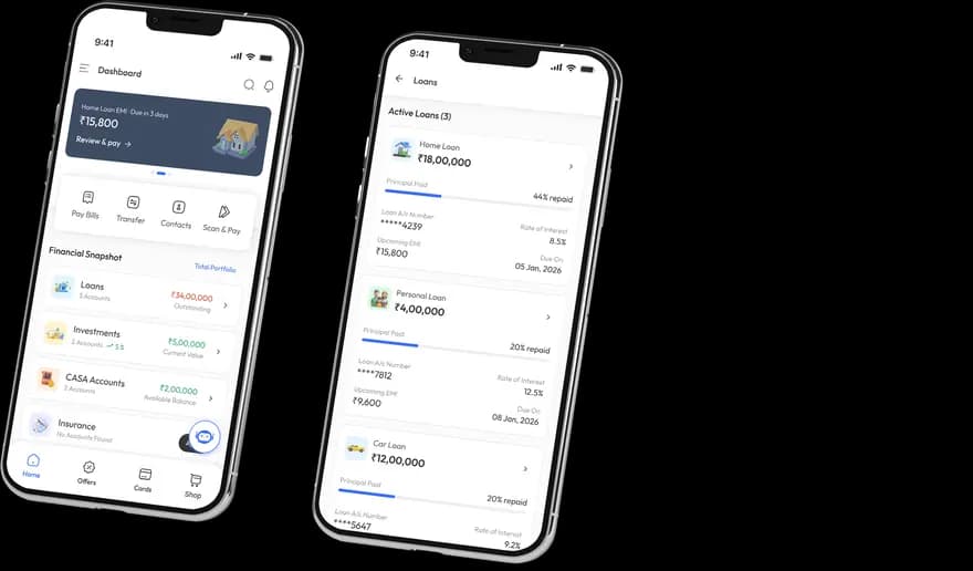 Digital Super App banking mockup