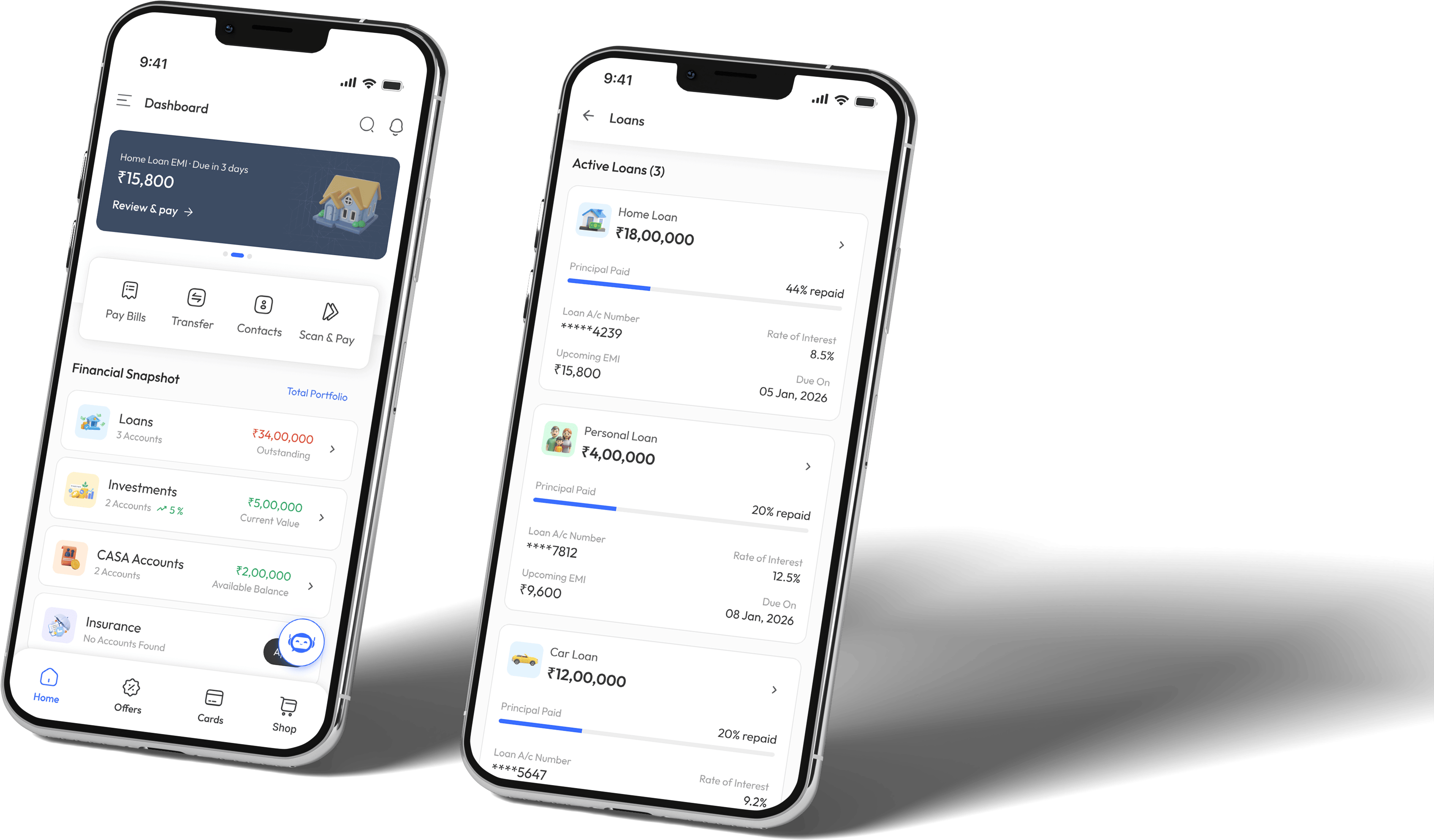 Digital Super App banking mockup