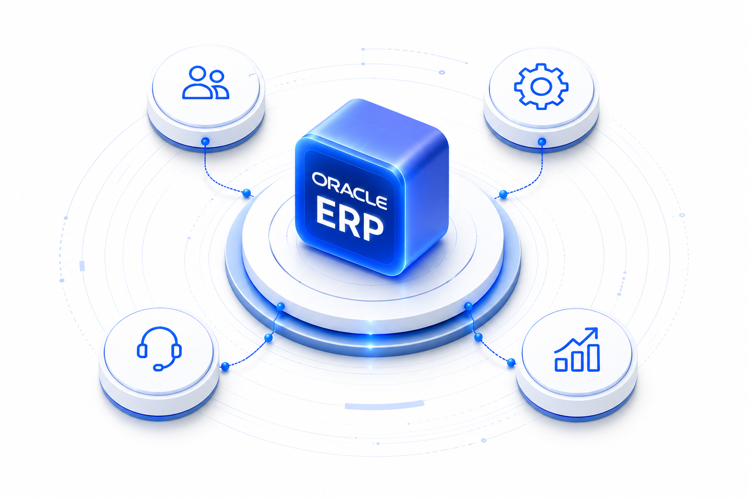 PrimeSoft Oracle ERP, advisory, implementation & managed services illustration